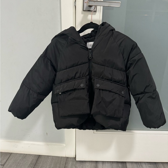 Zara Kids Black Puffer Jacket - Picture 1 of 9